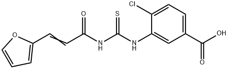 4-CHLORO-3-[[[[3-(2-FURANYL)-1-OXO-2-PROPENYL]AMINO]THIOXOMETHYL]AMINO]-BENZOIC ACID Structure