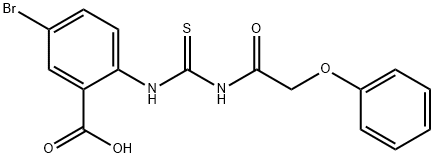5-BROMO-2-[[[(PHENOXYACETYL)AMINO]THIOXOMETHYL]AMINO]-BENZOIC ACID Structure