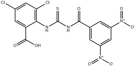 3,5-DICHLORO-2-[[[(3,5-DINITROBENZOYL)AMINO]THIOXOMETHYL]AMINO]-BENZOIC ACID Structure