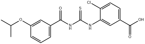 4-CHLORO-3-[[[[3-(1-METHYLETHOXY)BENZOYL]AMINO]THIOXOMETHYL]AMINO]-BENZOIC ACID Structure