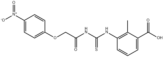 2-METHYL-3-[[[[(4-NITROPHENOXY)ACETYL]AMINO]THIOXOMETHYL]AMINO]-BENZOIC ACID Structure