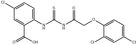 5-CHLORO-2-[[[[(2,4-DICHLOROPHENOXY)ACETYL]AMINO]THIOXOMETHYL]AMINO]-BENZOIC ACID Structure