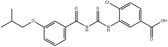 4-CHLORO-3-[[[[3-(2-METHYLPROPOXY)BENZOYL]AMINO]THIOXOMETHYL]AMINO]-BENZOIC ACID Structure