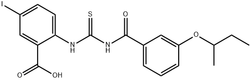 5-IODO-2-[[[[3-(1-METHYLPROPOXY)BENZOYL]AMINO]THIOXOMETHYL]AMINO]-BENZOIC ACID Struktur