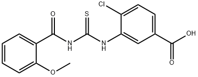 4-CHLORO-3-[[[(2-METHOXYBENZOYL)AMINO]THIOXOMETHYL]AMINO]-BENZOIC ACID Structure