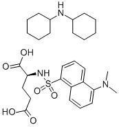 N-[5-(ジメチルアミノ)-1-ナフタレニルスルホニル]-L-グルタミン酸・2シクロヘキサンアミン 化学構造式