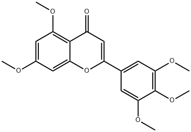 3',4',5',5,7-ペンタメトキシフラボン 化学構造式