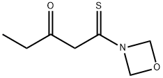 1,3-Oxazetidine,  3-(3-oxo-1-thioxopentyl)-  (9CI) Structure