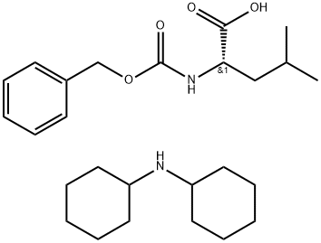 N-シクロヘキシルシクロヘキサンアミン・N-(フェニルメトキシカルボニル)-L-ロイシン 化学構造式