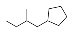 (2-メチルブチル)シクロペンタン 化学構造式