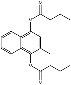 2-メチル-1,4-ナフタレンジオールジブチラート 化学構造式