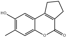 Cyclopenta[c][1]benzopyran-4(1H)-one, 2,3-dihydro-8-hydroxy-7-methyl- (9CI) Structure