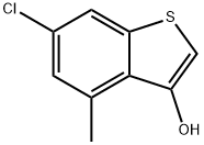 6-クロロ-4-メチルベンゾ[b]チオフェン-3-オール 化学構造式