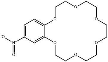 4-硝基苯-18-冠-6, 53408-96-1, 结构式