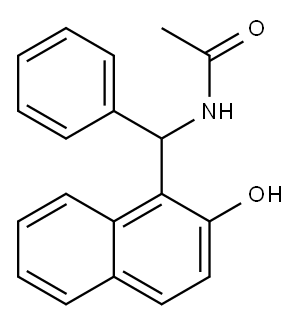 N-[(2-hydroxynaphthalen-1-yl)-phenyl-methyl]acetamide 结构式