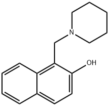 1-(ピペリジノメチル)-2-ナフトール 化学構造式