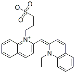 2-[(1-Ethyl-2(1H)-quinolylidene)methyl]-1-(3-sulfopropyl) quinolinium,inner salt Struktur