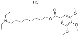 3,4,5-三甲氧基苯甲酸(8-二乙氨基正辛基)酯盐酸盐, 53464-72-5, 结构式