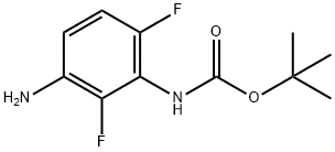 (3-アミノ-2,6-ジフルオロフェニル)カルバミン酸TERT-ブチル 化学構造式