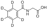 N-ベンゾイル-D5-グリシン 化学構造式