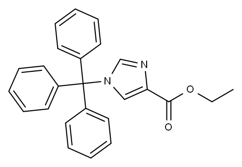 1-三苯甲基-1H-咪唑-4-羧酸乙酯 结构式