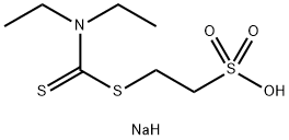 sodium 2-[[(diethylamino)thioxomethyl]thio]ethanesulphonate Struktur
