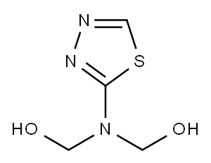 2-[N,N-Bis(hydroxymethyl)amino]-1,3,4-thiadiazole Struktur