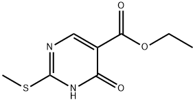 1,4-二氢-2-甲巯基-4-氧代-5-嘧啶甲酸乙酯 结构式