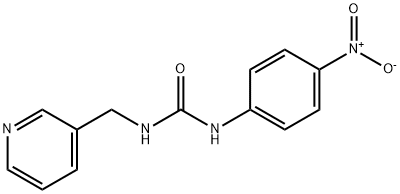 1-(4-ニトロフェニル)-3-(3-ピリジルメチル)尿素 化学構造式