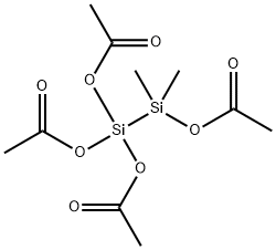 2,2-dimethyldisilane-1,1,1,2-tetrayl tetraacetate Struktur