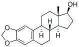 Estra-1,3,5(10)-trien-17-ol, 2,3-(methylenebis(oxy))-, (17beta)- Struktur