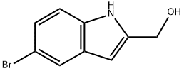 2-羟甲基-5-溴-1H-吲哚, 53590-48-0, 结构式