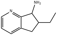 5H-Cyclopenta[b]pyridin-7-amine,  6-ethyl-6,7-dihydro- Structure