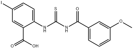 5-IODO-2-[[[(3-METHOXYBENZOYL)AMINO]THIOXOMETHYL]AMINO]-BENZOIC ACID Struktur