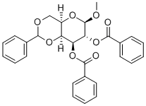 METHYL 2,3-DIBENZOYL-4,6-O-BENZYLIDENE-BETA-D-GALACTOPYRANOSIDE Struktur