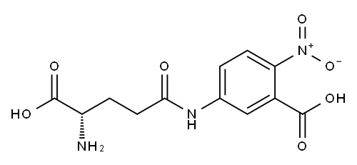 N-L-γ-グルタミル-4-ニトロ-3-カルボキシアニリン 化学構造式