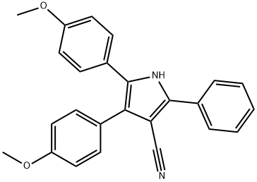 4,5-Bis(4-methoxyphenyl)-2-phenyl-1H-pyrrole-3-carbonitrile Struktur