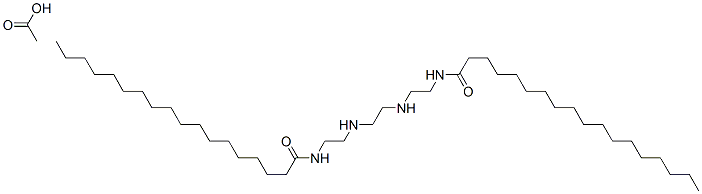 N,N'-[ethylenebis(iminoethylene)]distearamide monoacetate Struktur