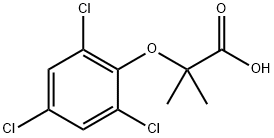 Propanoic acid, 2-Methyl-2-(2,4,6-trichlorophenoxy)- Struktur