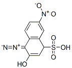 2-ヒドロキシ-6-ニトロ-4-スルホナト-1-ナフタレンジアゾニウム 化学構造式