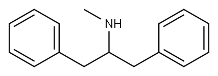 N-メチル-α-ベンジルフェネチルアミン 化学構造式