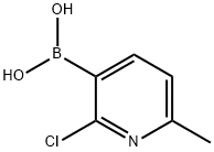 2-氯-6-甲基吡啶-3-硼酸, 536693-95-5, 结构式