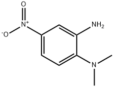 2-アミノ-1-ジメチルアミノ-4-ニトロベンゼン 化学構造式