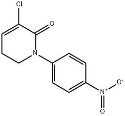 3-クロロ-1-(4-ニトロフェニル)-5,6-ジヒドロピリジン-2(1H)-オン 化学構造式