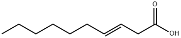 (E)-3-デセン酸 化学構造式