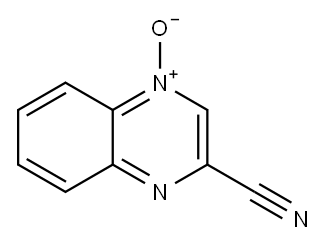 2-Quinoxalinecarbonitrile,  4-oxide Structure