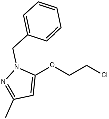 1-Benzyl-5-(2-chloroethoxy)-3-methyl-1H-pyrazole 结构式