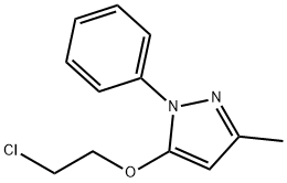 5-(2-クロロエトキシ)-3-メチル-1-フェニル-1H-ピラゾール 化学構造式