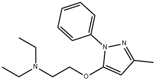 5-[2-(Diethylamino)ethoxy]-3-methyl-1-phenyl-1H-pyrazole 结构式