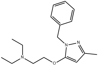 1-Benzyl-5-[2-(diethylamino)ethoxy]-3-methyl-1H-pyrazole 结构式